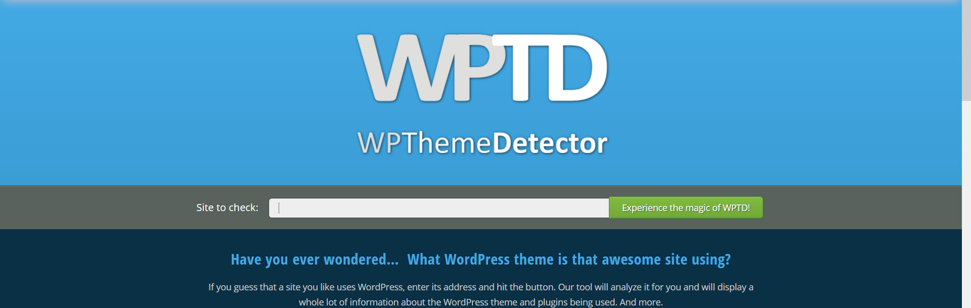 WP theme detector